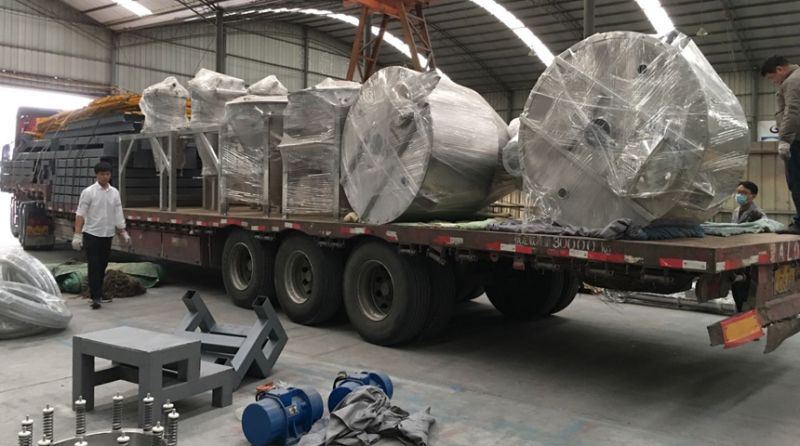 氣力輸送、混合生產線發貨現場